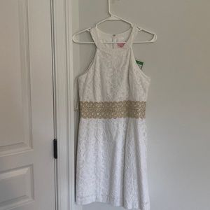 Lilly Pulitzer Halter Neck White Dress Size 4